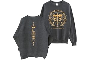 HGWOPGASD Oversized Shirts Women Vintage Moon Graphic Sweatshirt Book Lover Astrology Loose Long Sleeve Top