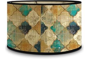 LEKEFETO Lampada da parete decorativa paralume vintage paralume in tessuto rimovibile per lampada a sospensione paralumi rustici per attacco E27 30 x 20 cm