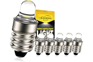 Ruiandsion 6 st E10 LED-glödlampa 3 V 6 000 K vit LED-lampa för ficklampa, icke-polaritet