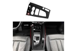 OYDDL Auto Mittelkonsole Schalthebel Panel Aufkleber Abdeckung ABS Dekoration Cover Kohlefaser Trim Kompatibel mit Audi A4 A5 2020 2021 2022 2023 2024 Interieur Zubehör