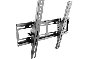 RICOO Soporte TV Pared 32-65" Pulgadas (81-165cm) R09 Colgador inclinable Fijo Enganche televisión Plano Universal VESA 200x200-400x400 Negro