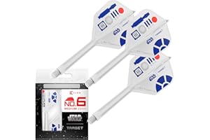 Target Darts Star Wars R2-D2 K Flex Integrated Dart Flights & Shafts | R2D2 Pack of 3 K-Flex, No.2 & No.6 | Short, Intermediate & Medium Disney K-Flex Accessories