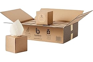Bumboo | 100% Bamboo Facial Tissues 12 pack | 12x70 of unwhitened 3 ply tissues | Unbleached, Natural, Multipurpose, Plastic-Free, Eco-Friendly and sustainable