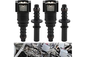 LEIBOCHAO 2 Piezas Coche de Combustible de La Manguera Del Tubo de Acoplador, 7.89mm a 8mm Recto Coche Combustible Manguera Rápida Liberación Conector, Conector de Tubo de Combustible