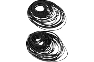 Giantree 100 szt. gumowych pasków do nagrywarki, kaseta 40-135 mm, naprawa kaset, hybrydowe płaskie gumowe paski do płyt DVD, CD, LD, magnetowidów, repeater, 50 1 mm szerokości