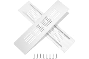 QIMEI-SHOP Kratka wentylacyjna, aluminiowa, kratka wentylacyjna, prostokątna, kratka wylotowa, ochrona przed korozją, ze śrubami do wentylacji szafek i sypialni, srebrna, 20 x 5 cm