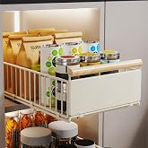 iHomara 1 Pull Out Drawers, 53cm Deep Drawer Cupboard Drawer Kitchen | For kitchen, pantry or bathroom 11.82''Wx20.87''Dx6.3'