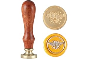 Mogoko Wax Seal Stamp, Vintage Retro Classical Wax Seal Stamp Copper Stamp with Fancy Patter（Bee）