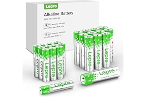 Lepro AA & AAA Batteries 24 Pack, 1.5 Volt Alkaline Batteries with High Capacity, Anti-Leakage, Long Lasting Power, LR03 LR06 MN2400 MN1500 Batteries Pack for Clocks Remotes Mouse Torch