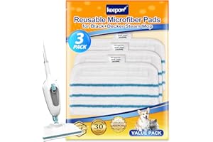 KEEPOW - Juego de 3 toallitas para Black y Decker para escoba limpiadora de vapor, para Black Decker Steam Mop fsm1630s limpiador de vapor, alternativa a FSMP20, 3 unidades