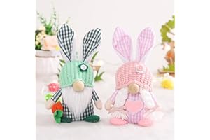 ‎FUFRE FUFRE 2PCS Osterdeko Wichtel Ostern Deko Mini Osterwichtel Frühlingswichtel Plüsch Osterdeko Wichtel, Ostern Tomte Gnom Tischdekoration Basteln für Kinder Familie Festliche