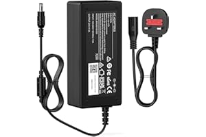 SHEFOR 24V 3A 72W Power Supply Cable Adapter for 3D Printer, LED Strip Lights, Logitech Racing Wheel, FUJITSU Scanner, LCD Monitors, Cisco Router, Speaker Adapter Cable, UK plug, Wall Charger【5.5 * 2.1mm】