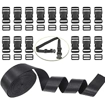 Kit De 10 Boucles Coulissantes Triangulaires Réglables Pour Sangle De 25 Mm - Noir - Parfait Pour Sac à Dos, Sacs, Ceintures Et Réparations