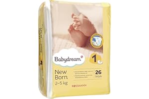 DREAMBABY Babydream Windeln New Born Größe 1, 2-5 kg, 26 Stück
