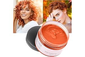 NACGUO Unisex Hair Wax Color Dye Styling Cream Mud, Temporary Hair Color Wax Natural Hairstyle Pomade, Washable Temporary, Hair dye Suitable for Parties, Role Playing and Christmas (Orange)