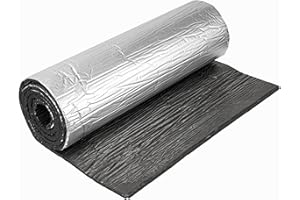 PAMATIO Dämmmatte Auto Schallschutzmatte Isolierung Matte Schaumstoff, selbstklebende Mattenrolle, Feuerfest, Feuchtigkeitsfest, Wasserdicht, 200cm*50cm*10mm