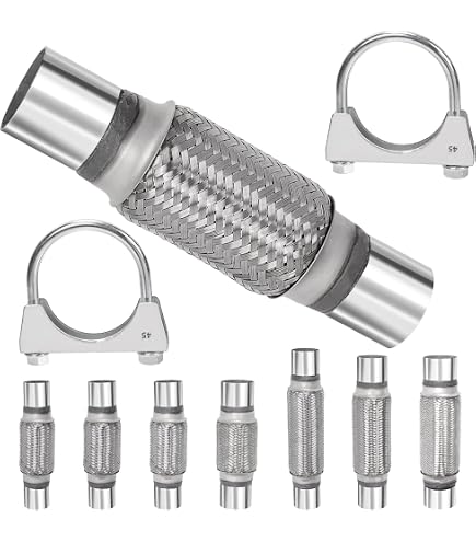 Tubo di scarico flessibile in acciaio inox con soffietto/interblocco/filo estern