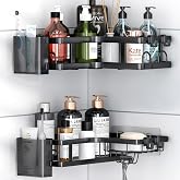 ZVZM Shower Shelf No Drilling Corner Bathroom Organiser Pack of 2 Shampoo Holder for Shower Shower Holder Shower Shelf No Drilling Shower Shelf for Bathroom Kitchen