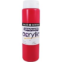 Daler-Rowney Colore Acrilico Graduate, 500 Ml, Rosso Primario, Per Artisti Studenti E Dilettanti