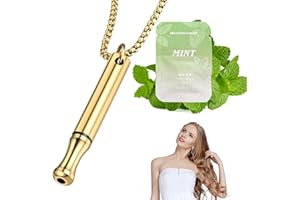 FZDM Breathing Necklace with Resistance, Breathing Necklace for Anxiety Relief, Breathing Exercises, Meditation, Christmas Valentine's Day Birthday Gift for Father, Women, Men