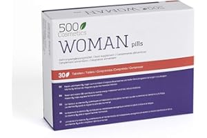 500Cosmetics Woman-Natürliche Tabletten zur Entlastung der Symptome der Menopause, hormonelle Regulation und Erhöhung der Libido – hergestellt und registriert in der EU (1)