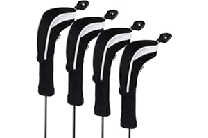 Andux Lote de 4 Fundas Protectoras de Cuello Largo para Cabezas de Palos de Golf CTMT-01