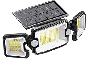 Quntis Solar Security Lights Outdoor Motion Sensor, 2500LM Solar Lights Outdoor Garden IP65 Waterproof 270° Adjustable Solar Flood Lights, Outdoor Wall Lights for Garage Yard Front Door