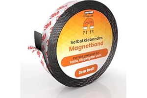 JAWAONLINE JAWA Nastro magnetico autoadesivo – Nastro magnetico forte – Nastro magnetico ritagliabile – Strisce magnetiche Tonie Figure – Strisce adesive magnetiche per zanzariera e robot aspirapolvere (3m)