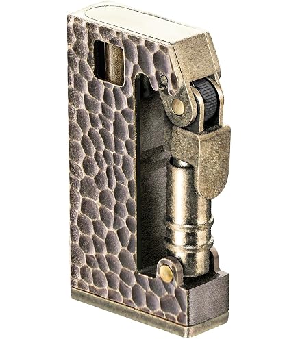 Briquet Vintage En Laiton - 2 Pièces - Jet Flamme - Rechargeable Kérosène - Pour Cuisine, Camping