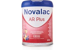Novalac AR Plus - Leche en Polvo para Regurgitaciones y Reflujo Gastroesofágico, Alimento para Usos Médicos Especiales, con Almidón de Tapioca y Aceite de Soja, Apto para Bebés de 0 a 36 Meses - 800 g