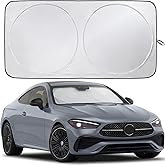 Romofy Araba &Ouml;n Cam G&uuml;neşlik Kolay Katlanabilir ve Yer Kaplamaz (150cm x 70cm) - UV Koruma ve Isı Azaltma Otomobil G&uuml;neşlikle