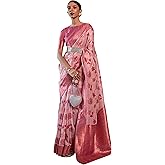 SWORNOF Womens Kanjivaram Banarasi Silk Saree Patola saree with Unstitched blouse piece