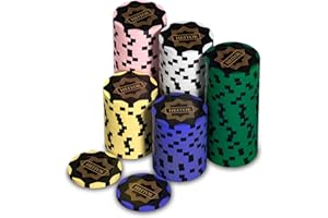 HEITOK Premium Nash 14 Gramm Metallkern Clay Poker Chip Set, Ideal für Texas Hold'em, ohne Nennwert, 100er-Pack Chips in Karton, Beliebt für Profi-Spiel