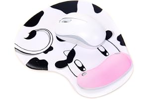 TUKA Design Tapis de Souris Repose-Poignets Gel, Gel Mouse Pad Tapis de Souris avec Repose-Poignets, Vache laitière, TKC5100 dairycow