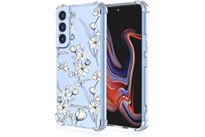 RankOne Coque de Téléphone Convient pour Samsung Galaxy S23 (6.1" inches) Transparent TPU Silicone Color Drawing Pattern Case - Fleurs 8