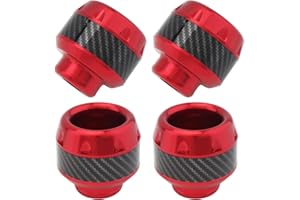 Windance 4pcs Front Rear Fork Frame Sliders Wheel Crash Protector Falling Protection Universal for Motorcycles Motorbikes Moped Scooters (Red)