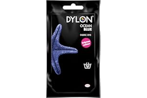 DYLON Hand Dye, Fabric Dye Sachet for Clothes, Soft Furnishings and Projects, 50 g - Ocean Blue