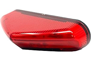 Alchemy Parts Motorcycle Tail Light Red LED Brake Running Stop Bulbs with Indicators Turn Signals Blinkers Flashers and Licence Number Plate Light 12 Volt Universal