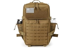 QT&QY Zaini militari tattici per uomini Molle Daypack 3 giorni 35/45L Capacità Lage zaino da campeggio per escursioni zaino palestra fitness con portabottiglie