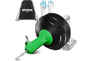 Meisterfaktur Desatascador Tuberias [15M] - Función Automática - Espiral para Desatascar Tuberias Automática - ¡Espiral Limpiador de Desagües y de Tuberías para Aficionados al Bricolaje!