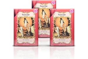 FENNY'S CREATIONS Fenny’s Creation Henne Color Mahogany Henna Powder 100g (Pack of 3) with free henna for hair (ACAJOU)
