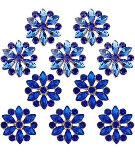 Guangzhou 5 Pièces 12mm Cristal Strass Fleur Boutons Ronds Avec Boucle