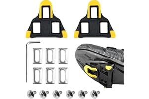 TWOBUD 2pcs Bicycle Pedal Cleats Compatible with Shimano SPD-SL (SH11 SH12 SH10) & SPD SH51 & KEO/Delta Bike Replacement Cleats, Bike Cleats Cycling Shoes for Indoor Cycling & Road Bicycle