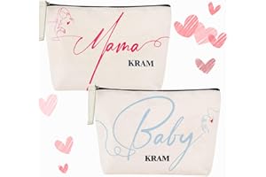 KAHOUI 2 Stück Geschenke für Schwangere, Werdende Mama Geschenk, Mutter Beutel mit Reißverschluss für Baby Erstausstattung Neugeborene, Geschenke für Werdende Mütter, Geschenk zur Geburt Junge