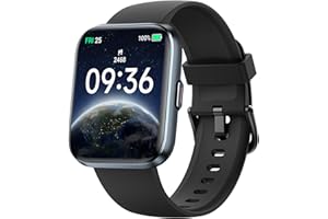 Smartwatch Herren Damen, 1,8" AMOLED-Display Smart Watch mit Telefonfunktion Alexa, Fitnessuhr mit Herzfrequenz Schlaf SpO2 Schrittzähler 110 Sportmodi IP68 Wasserdichte, Sportuhr für iOS Android