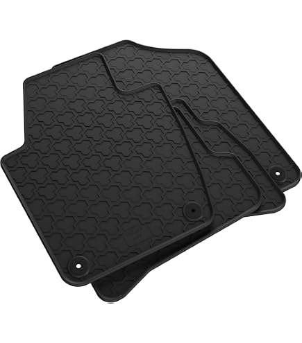AZUGA Tappetini Auto In Gomma Su Misura Per VW Touran I (2003-2010) E Touran II (2010-2015) - Set Da 4 Pezzi Con Bordo Rialzato