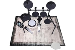 JAEVKWZY Tappetino Insonorizzato 140 x 120 cm Tappeto per Batteria Drum Carpet per Batteria Elettronica Assorbimento degli Urti Antiscivolo Pad Drum, Tappeto Insonorizzato Tappeto Batteria Coperta antiscivolo