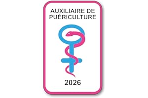 SIGNAL SAFETY Autocollant Sticker - Vignette Caducée 2026 pour Pare Brise en Vitrophanie - V9 Auxiliaire de Puériculture