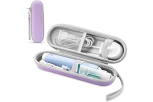 TYSORETY Toothbrush Travel Case for Oral-B/Oral-B Pro/Philips Sonicare Electric Toothbrush, Portable Travel Toothbrush Case (Purple)