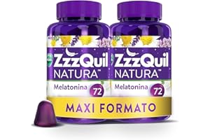 Zzzquil Natura Integratore Per Il Sonno, Con Melatonina Per Dormire Ed Estratti Di Lavanda, Valeriana E Camomilla. Maxi Formato 2X72 Pastiglie Gommose